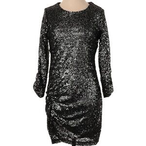 NWT Heartloom Cocktail Sequin Dress Charcoal XS